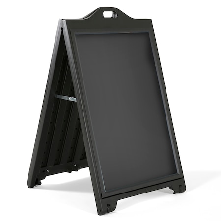 Black Double-Sided Sidewalk A-Frame Sign W/Protective Lens 24x36